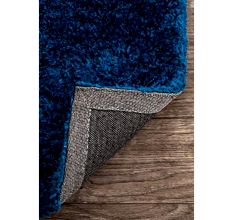 Modern Navy Blue Shaggy Rug